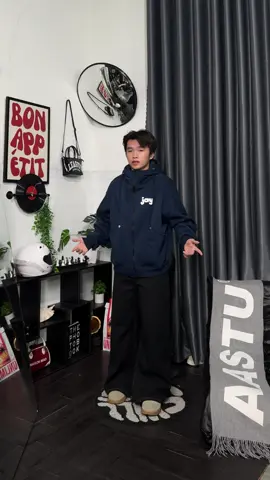 KHOÁC ZIP THÊU XÙ C - Áo hoodie zip boxy vải nỉ bông local form rộng ngắn #hoodie #hoodiezip #aokhoacboxy #aokhoacformrong #fyp 