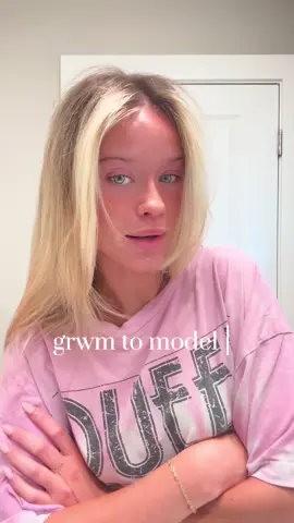 get ready with me to model !! 💁🏼‍♀️ #grwm #fyp #model #modeling 