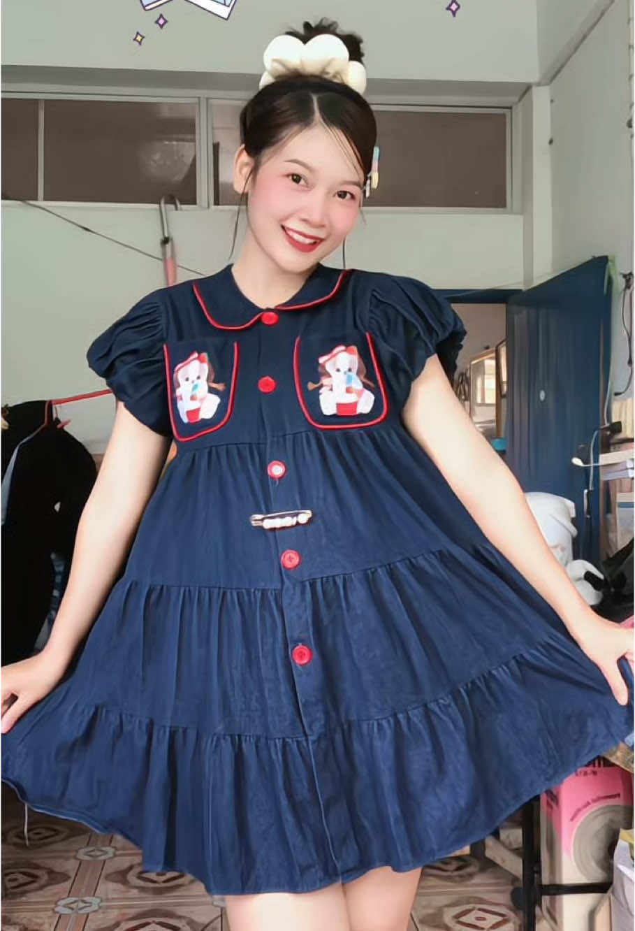 พิกัดชุดเดรสน่ารักๆ🧺🫧 #เดรสน่ารักๆ #เดรสคลุมท้อง #tiklooks #tiktokshop #เดรสน่ารักๆ #เดรสใส่คลุมท้องได้ #คนท้อง #เดรสยีนส์น่ารักมาก 
