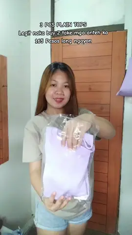 plain tops na nakabuy 1 take 2 ngayon nga anteh ko Legit na 3 pcs 165 pesos nalang ngayon 🫶💜🩷💚#plaintops #waffleshirt #waffletshirt #fyp 