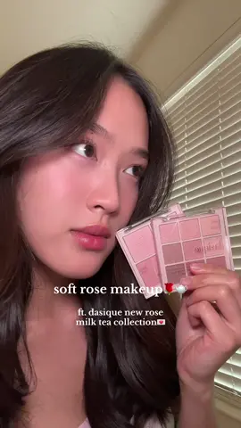 love this @dasique_usa @dasique rose milk tea collection 🫖🌹 #dasique #softmakeup #makeuptutorial #eyeshadow #blush 