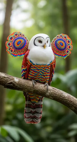 owl With the Most Beautiful Feathers 🎨🌸 