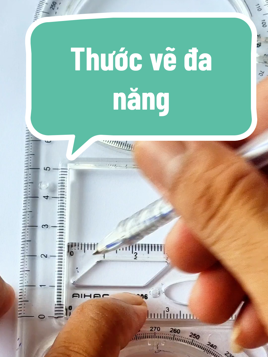 thước vẽ hình học đa năng #chutienbonmat #thuoc #thuochinhhoc #thuocvedanang  #dungcuhocsinh 