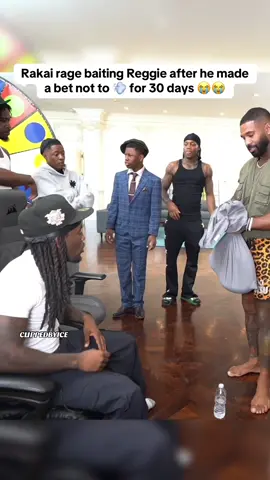 Rakai rage baiting Reggie after he made a bet not to 💨 for 30 days 😭😭100k on the line 😂 #rakai #reggie #kaicenat #mafiathon3 #fyp 