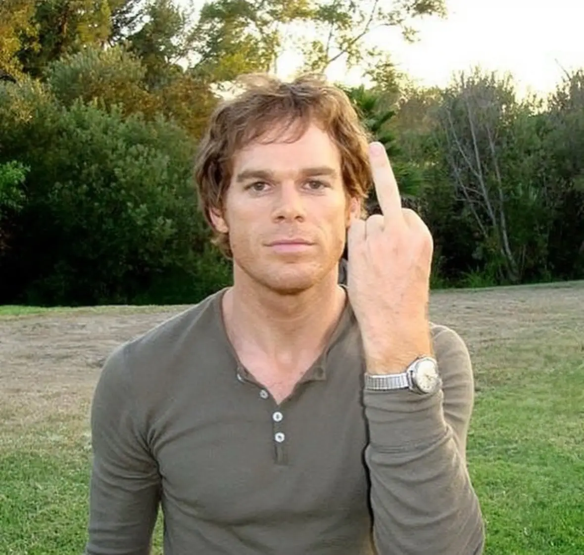 Michael C Hall as Dexter Morgan, wearing a vintage Waltham Self-winding Jewel Watch 🔪🩸💉
