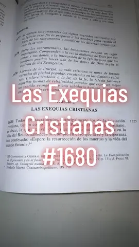 Las Exequias Cristianas. Numeral 1680. #catecismo #iglesiacatolica 