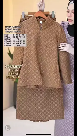 Set baju new release new design#oneset #bajukurung #kebaya #bajuraya #setviral 