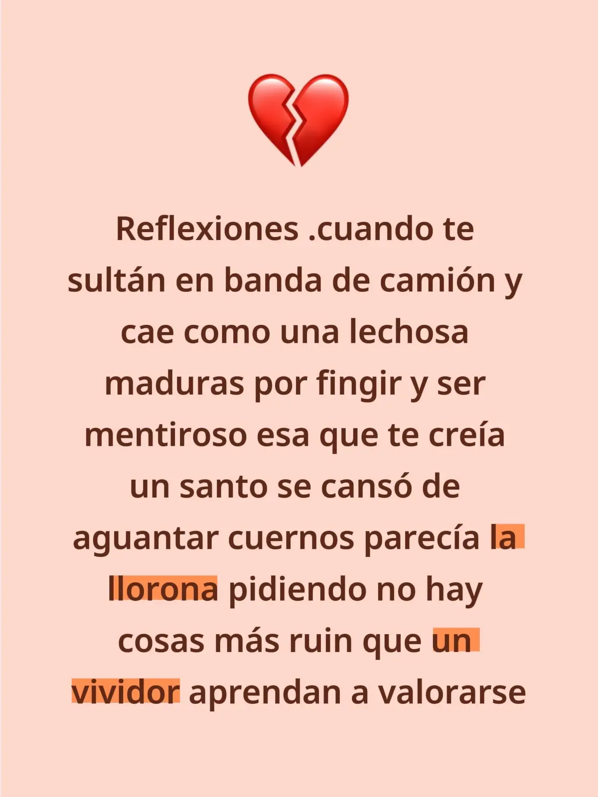 Cuando te sueltan en banda de camión y cae como una lechosa madura sigues tu destino aún hay esperanza para comenzar #reflexion #creatorsearchinsights 