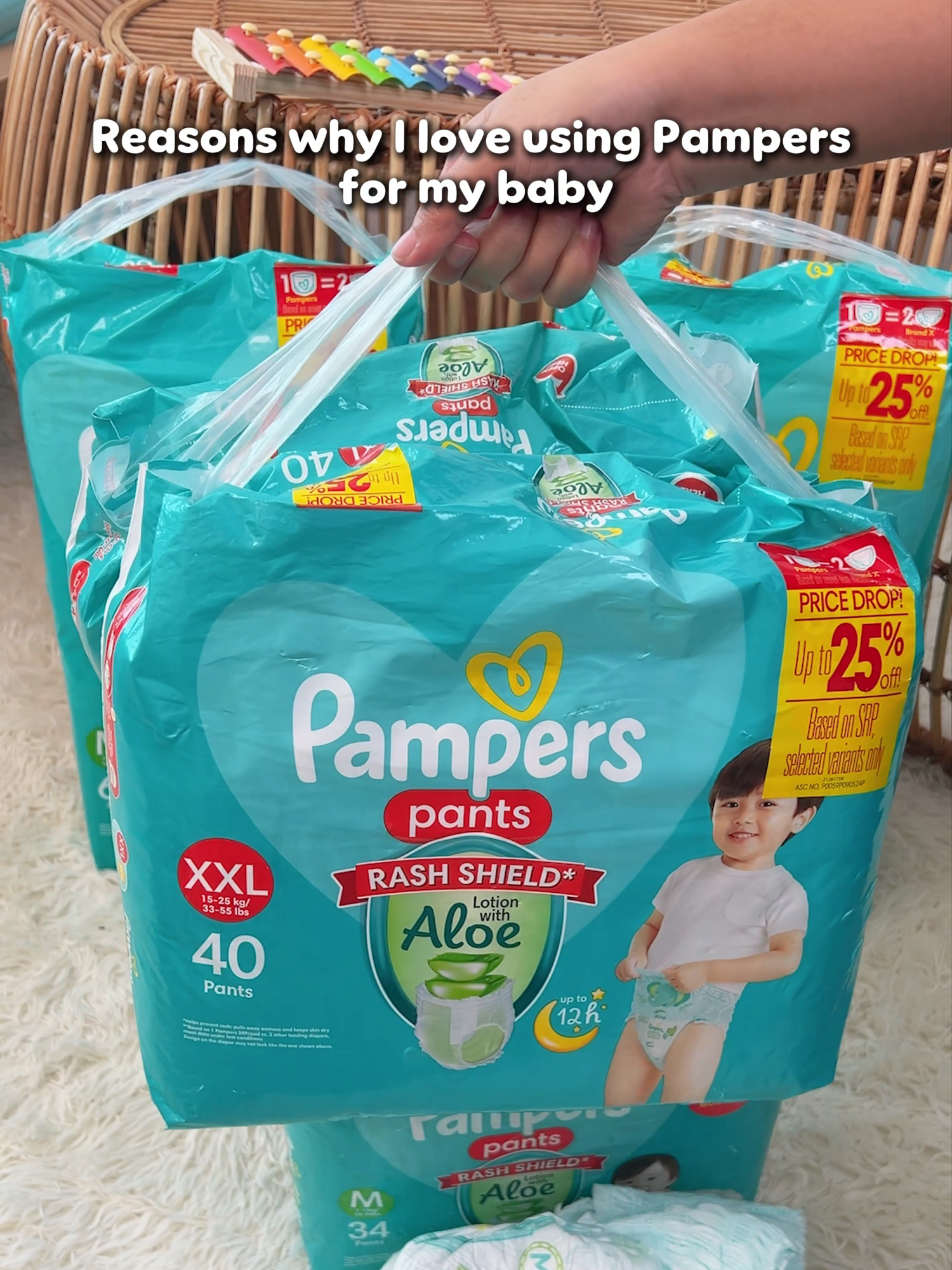 Mga Sigurista Mommies, ito na talaga! 💙 Pampers Baby Dry Pants is my go-to kasi hindi mabilis mapuno, may lotion with aloe for rash protection, mabilis mag-absorb kaya laging dry, presko feels pa, at snug fit for all-day comfort 👶✨ All that quality for a sulit price—check it out now!  #PampersPH #SiguristaParent