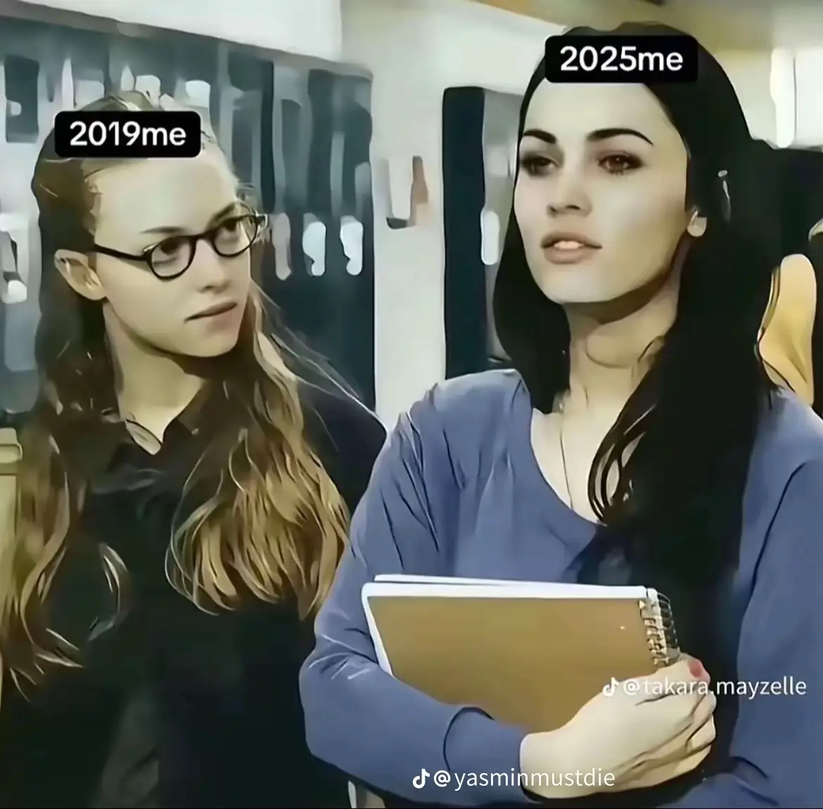 I finally stopped trying to fit in and just did what made me feel happy with myself 😌  #2019to2025 #gothgirl #alternativegirl 