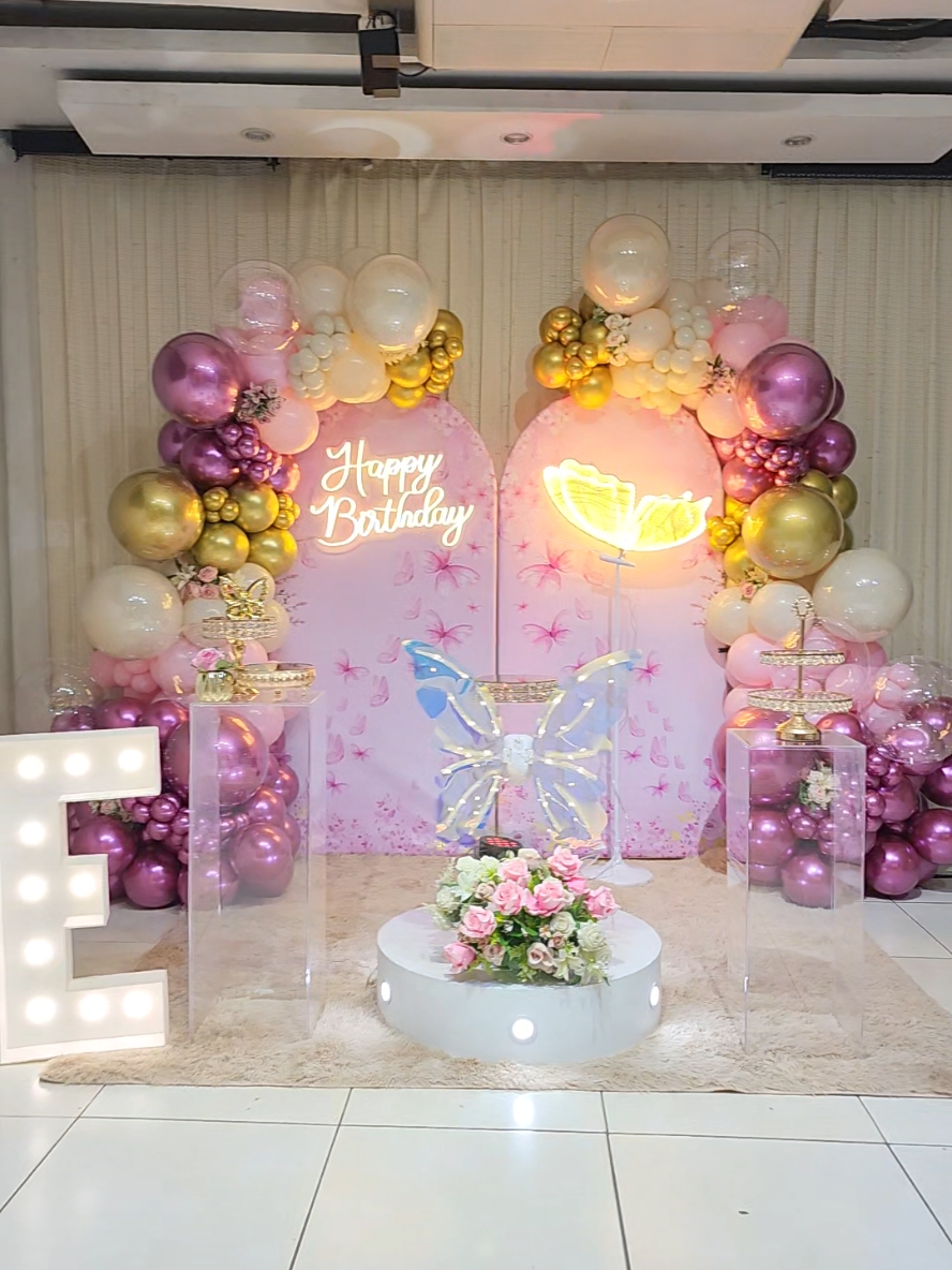 decoracion mariposa #decoracioncumpleaños #mariposa #mujeres #señorita #niña 