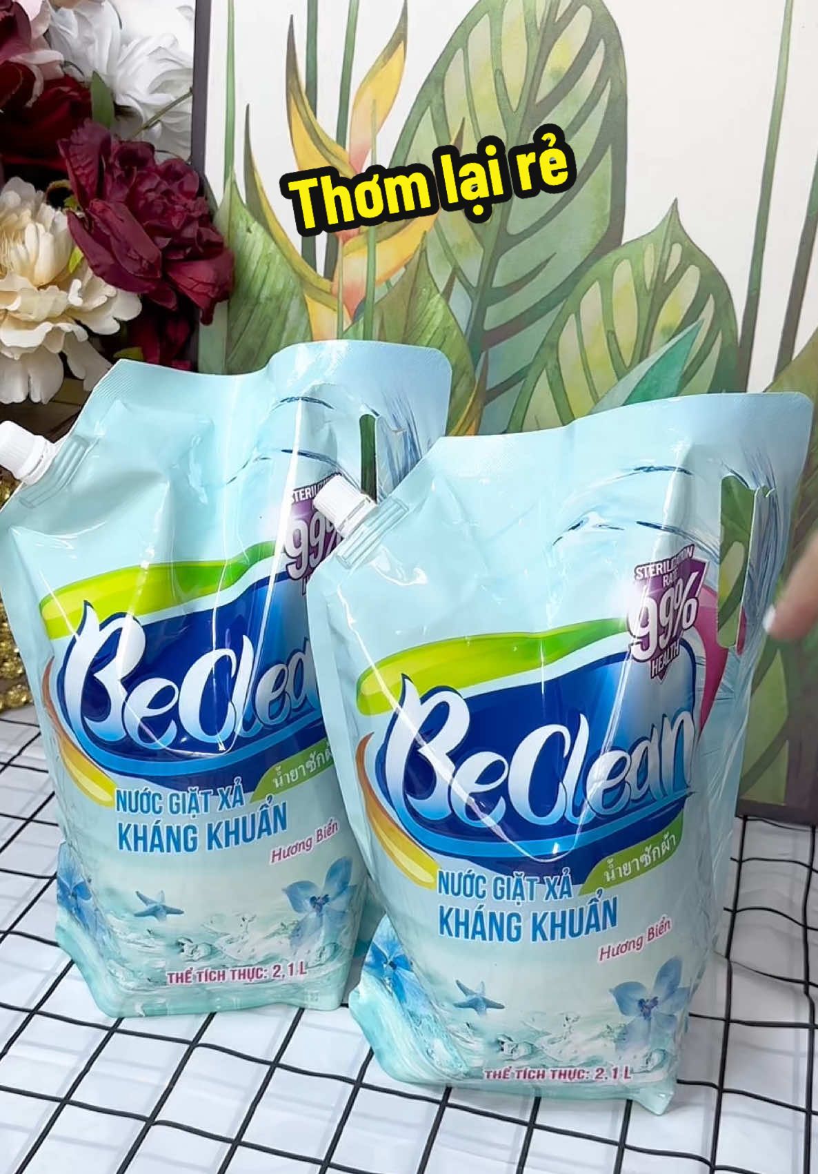 Trả lời @🦋NHƯ HẠNH nước giặt xả beclean hương biển đang được trợ giá 2 túi 4,2lít chi từ 109ka 😍 #nuocgiatxa #nuocgiatxabeclean #beclean #kieukieu 