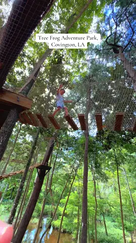 This is a must, if you have children!👏🏻 it was so nice to get outside and have a great area for him to climb and play #treefrogadventurepark #covington #louisiana #kidsactivities 