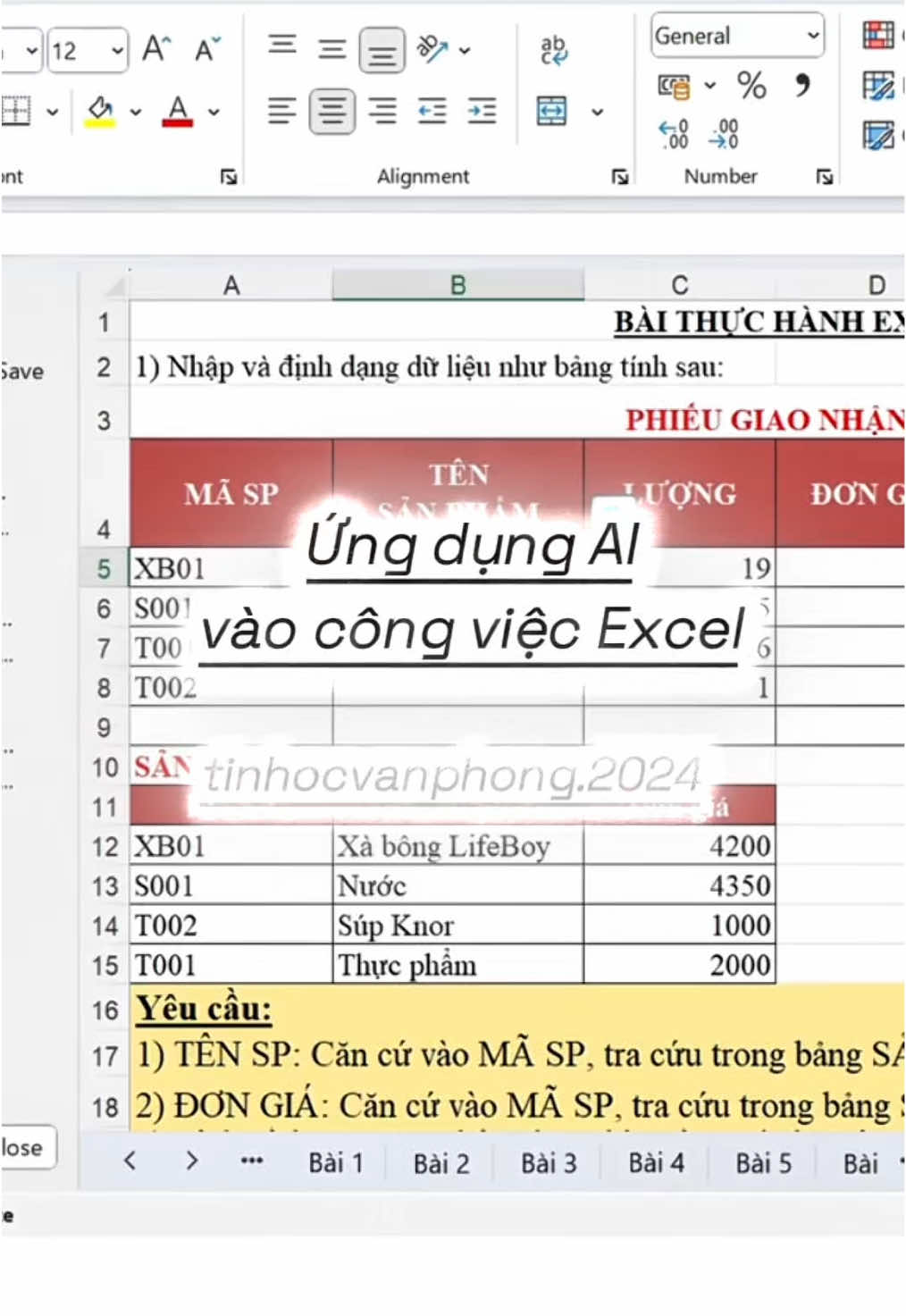 Ứng dụng AI trên Excel #tinhocvanphong2024 #LearnOnTikTok #excel #AI #tinhocvanphong 