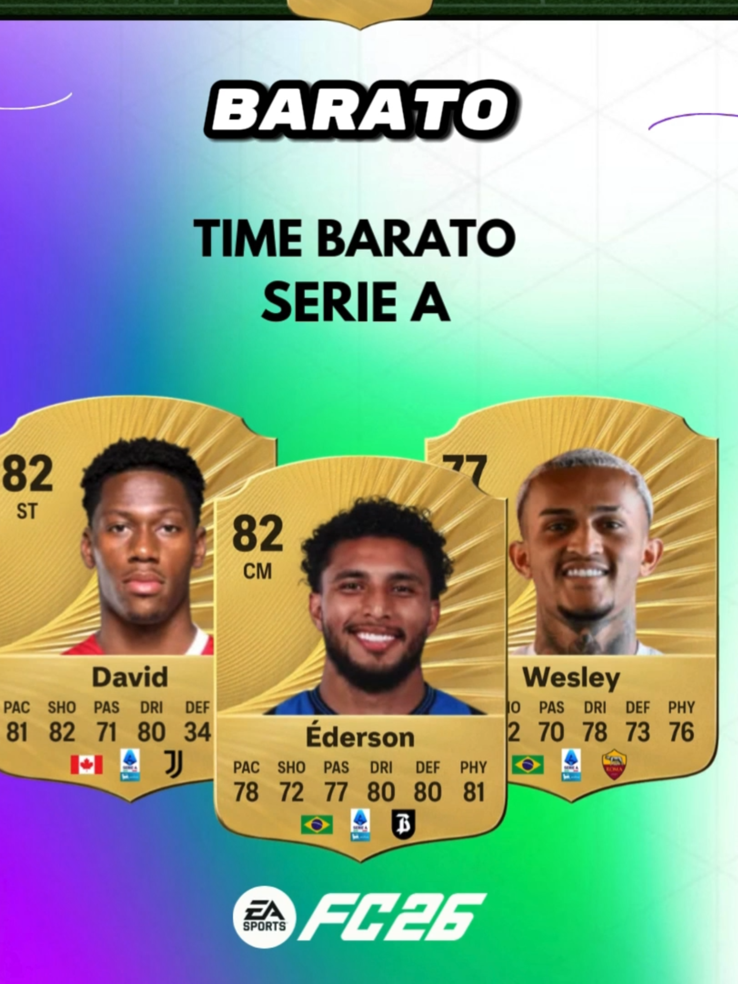 🔥 Melhor time barato da Série A para EA FC 26! #EAFC26 #FIFA26 #SerieA #TimeMeta #ultimateteam #EAFC #WEBAPP