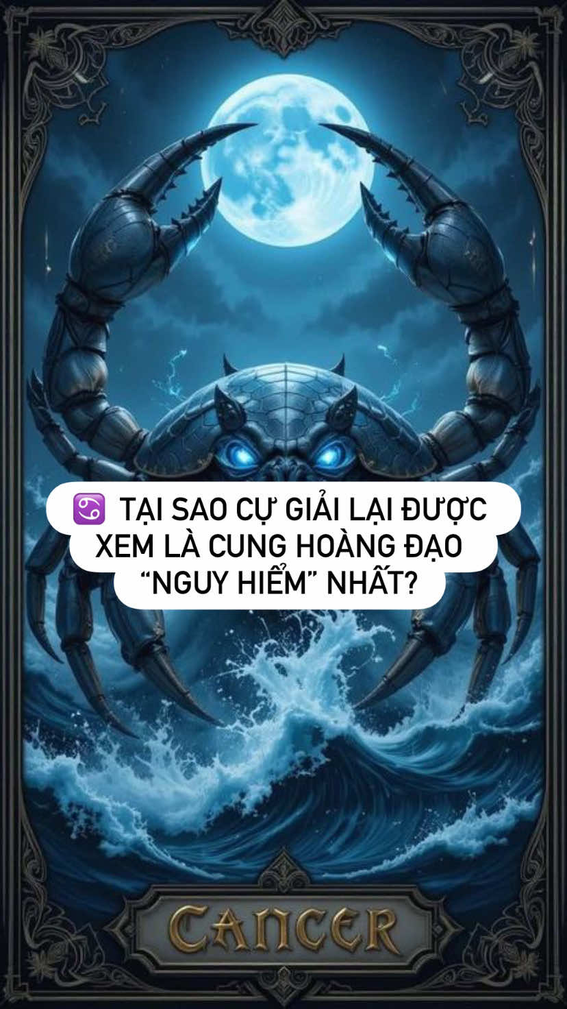 👉 “Nguy hiểm” của Cự Giải không nằm ở sự phản kháng – mà ở sức mạnh âm thầm của một người từng yêu, từng đau, và giờ đây… đủ trưởng thành để không cần chứng minh gì cả. Cự Giải không cần ồn ào, chẳng cần vung tay thể hiện. Nhưng sự nguy hiểm của họ lại đến từ nội tâm phức tạp, khả năng thấu cảm và trí nhớ cảm xúc đáng sợ. 🧿 Và nếu một ngày họ biến mất khỏi đời bạn – nghĩa là bạn đã có vô số cơ hội mà không trân trọng Cự Giải không bỏ rơi ai, trừ khi họ đã kiệt sức. Và khi họ quay lưng – họ sẽ không để ai có cơ hội làm họ tổn thương lần nữa. Không ồn ào, không giận dữ. Chỉ là – bạn sẽ không còn tìm thấy họ ở nơi cũ.#nhacuacugiai #cugiai #jyp #xh #cunghoangdao 