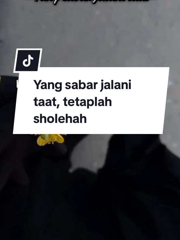 yang sabar jalani taat..  tetaplah sholehah, tetap lah baik, meski tidak dihargai, ada Allah dan Rasulullah yang akan menghargai stiap kebaikanku..  #ustadzahhalimahalaydrus #yangsabar #taat #tetapbaik #fyppp 