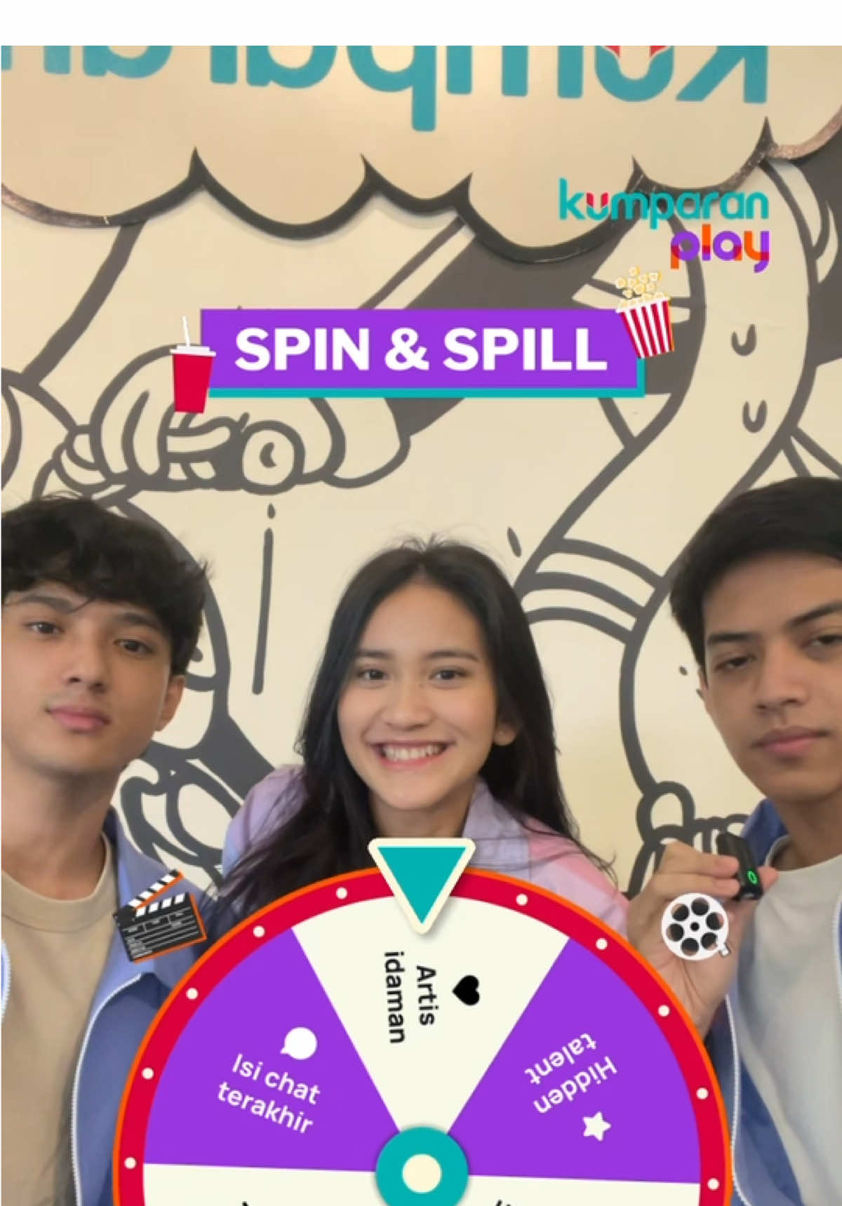 Cast Rangga & Cinta main Spin & Spill! 🎡✨ Dari pose selfie teraneh sampai show hidden talent yang nggak pernah kelihatan sebelumnya 👀 Siap-siap lihat sisi lain mereka!  Siapa yang paling all-out menurut kamu? 😆👇 #engagement #intplay #am #svf #filmranggacinta 