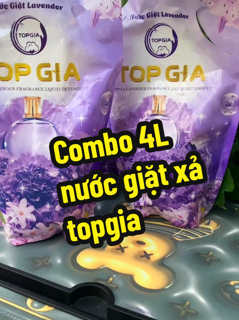 Combo 4túi - [4L] nước giặt xả topgia giá chỉ hơn 100cành #nhacuagao70 #nuocgiatxa #nuocgiatxavai #nuocgiatxatopgia 