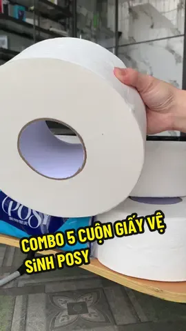 Combo 5 cuộn giấy posy công nghiệp cuộn lớn 700gr/ cuộn #me2beanhduong #posy #giayvesinhposy #giayvesinhcongnghiep #giaycongnghiep 