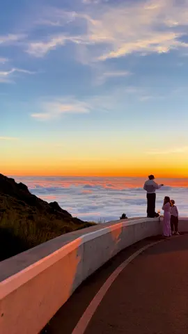 Cloud inversion over Pico do Areeiro  #sunrise #madeira #mountain #sun #fyp 