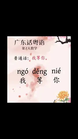 第七天： 今日打卡 #Jennie  #粤语学习 