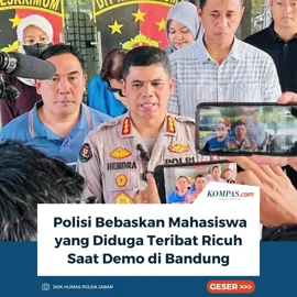 Polda Jabar telah memutuskan untuk membebaskan para mahasiswa yang sebelumnya diamankan akibat dugaan keterlibatan mereka dalam kericuhan saat demonstrasi di Bandung.  Keputusan ini diambil dengan mempertimbangkan masa depan para mahasiswa pada Jumat (5/9/2025).  Penulis: Agie Permadi Editor: Krisiandi  + #PoldaJabar #Demo #Mahasiswa #DPR #Bandung 