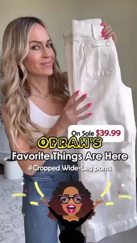 ✨2025 Hot Sale⌛🔥Inventory Clearance! Tummy - Control Cropped Wide - Leg Jeans 🌟