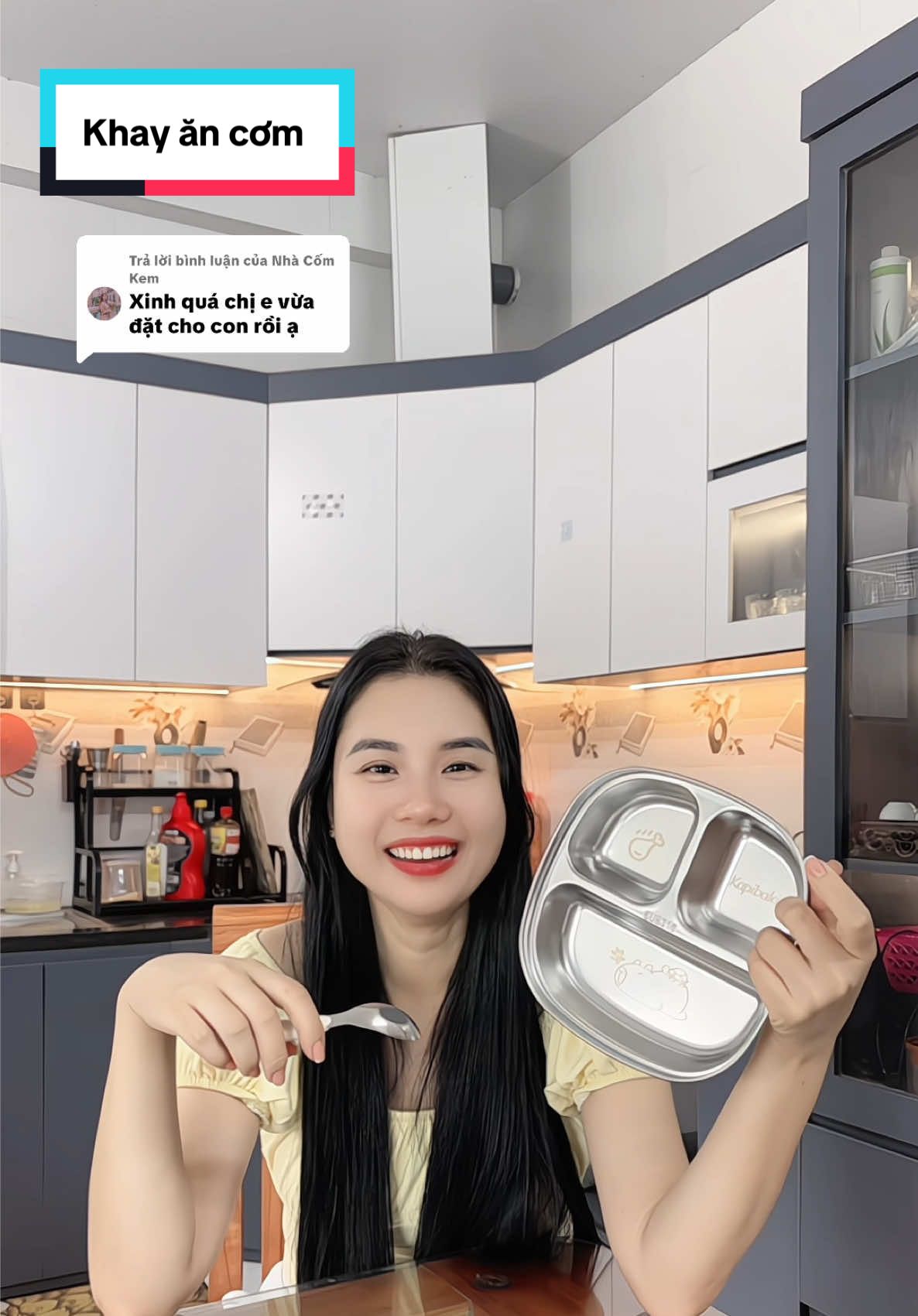 Trả lời @Nhà Cốm Kem đĩa inox khay chia thức ăn cho bé bằng inox an toàn tiện lợi #khayinox #diainox #khaychiathucanchobe #khayandam #beyeu 