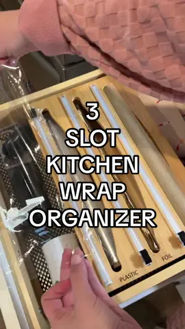 If I never have to see an ugly aluminum foil box in my kitchen cabinet ever again, I’ll pay whatever they charge!!! This thing is so handy and makes cutting the perfect sized sheets for what I need so easy!  #KitchenHacks #kitchenorganization #kitchenorganizer #wrapdispenser 
