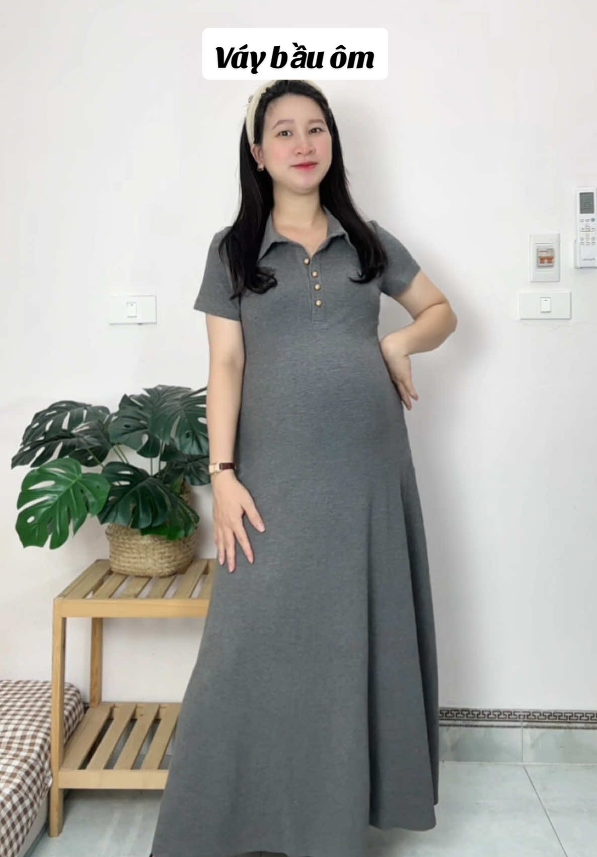 Váy bầu ôm co giãn tốt#mebaumacgi #thoitrangbau #vaybau #vaybauxinh #lamme 