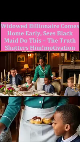 Widowed Billionaire Comes Home Early, Sees Black Maid Do This – The Truth Shatters Him!motivation #viralstory #viral #shortstory 