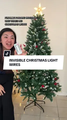 PARANG INVISIBLE UNG WIRES NG CHRISTMAS LIGHT KOOOO🤩😁 #aizagayagaya #christmasdecor #christmas #decor #christmaslight