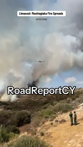 Limassol: Mouttagiaka Fire Spreads (07/09/2025) #RoadReportCY  Atlas Fireteam on the Spot