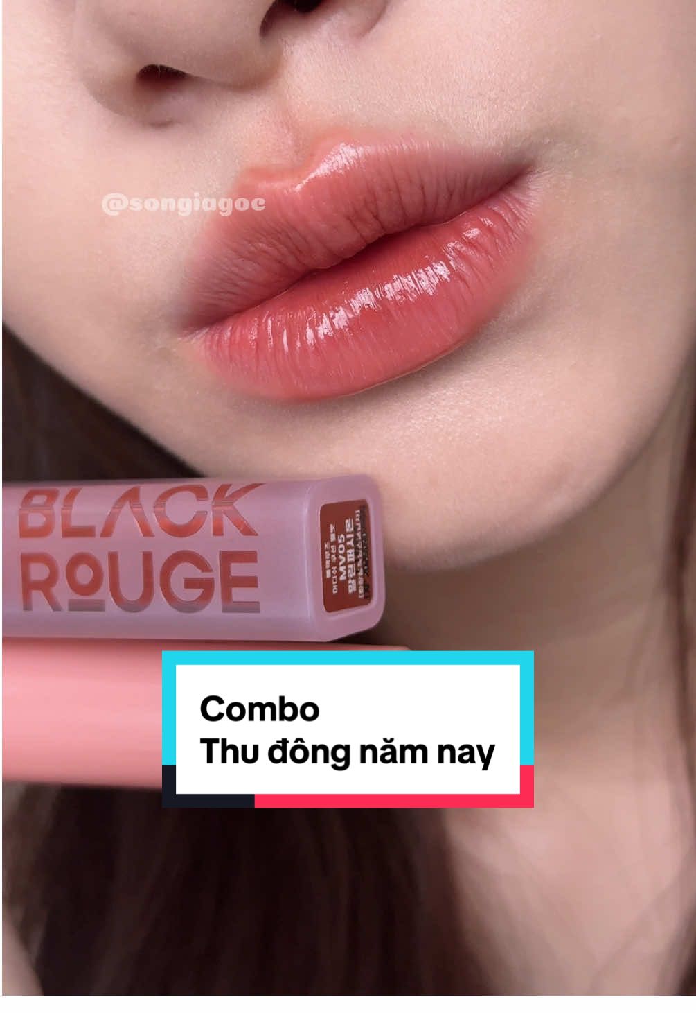 Black rouge mv 05 mix gloss 02!!! Combo cho thu đông năm nay!! #songiagocoffical #blackrougemv05 #gloss02 #sonchothudong 