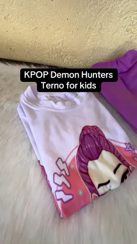 KPOP Demon Hunters Terno for kids, shirt and pajama. #rumi #golden #terno #kpopdemonhunters #giftideas 