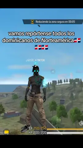 vamos repórtense todos los dominicanos de la región Norteamérica somos buenas personas los dominicanos que jugamos free fire en la región Norteamérica y gracias a los dominicanos que me apoyan y de otros países que pertenecen a la regió Norteamérica