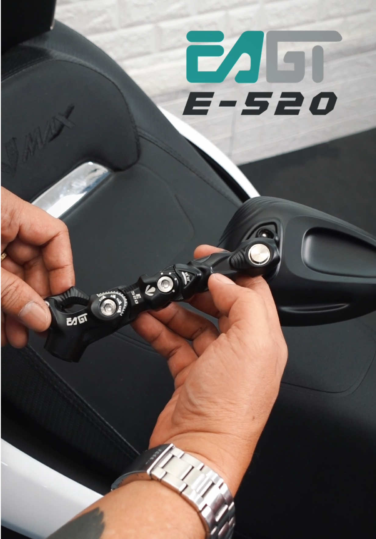 If you ask me which side mirror I recommend, I would choose this one without hesitation. eagt e-520 #nmaxaccessories #surfymotorcyclephilippines #motorcyclelife #motorcyclesidemirror #click125 