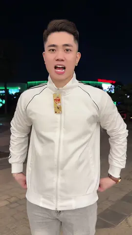 Áo khoác dù nam màu trắng 2 lớp