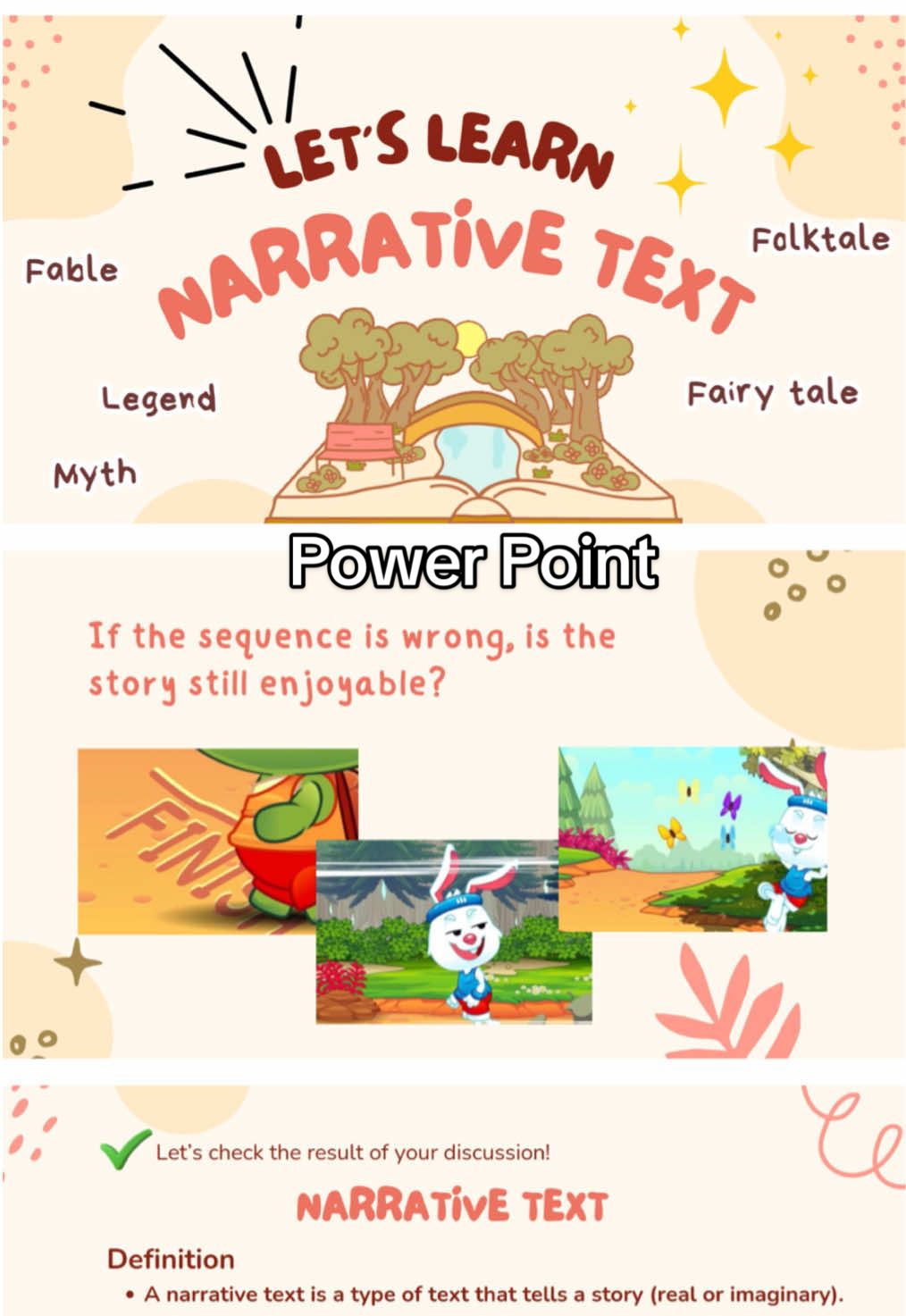 Power point materi Narrative Text #englishteacher #deeplearning #mediapembelajarankreatif #narrative 