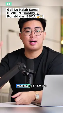 Siapa bilang kerja kantoran itu jalan satu-satunya buat kaya? Tonton gimana Timothy Ronald dapat pasif income dari dividen BCA yang jumlahnya lebih gede dari gaji manajernya! #timothyronald #investasi #saham #dividen #pasifincome 