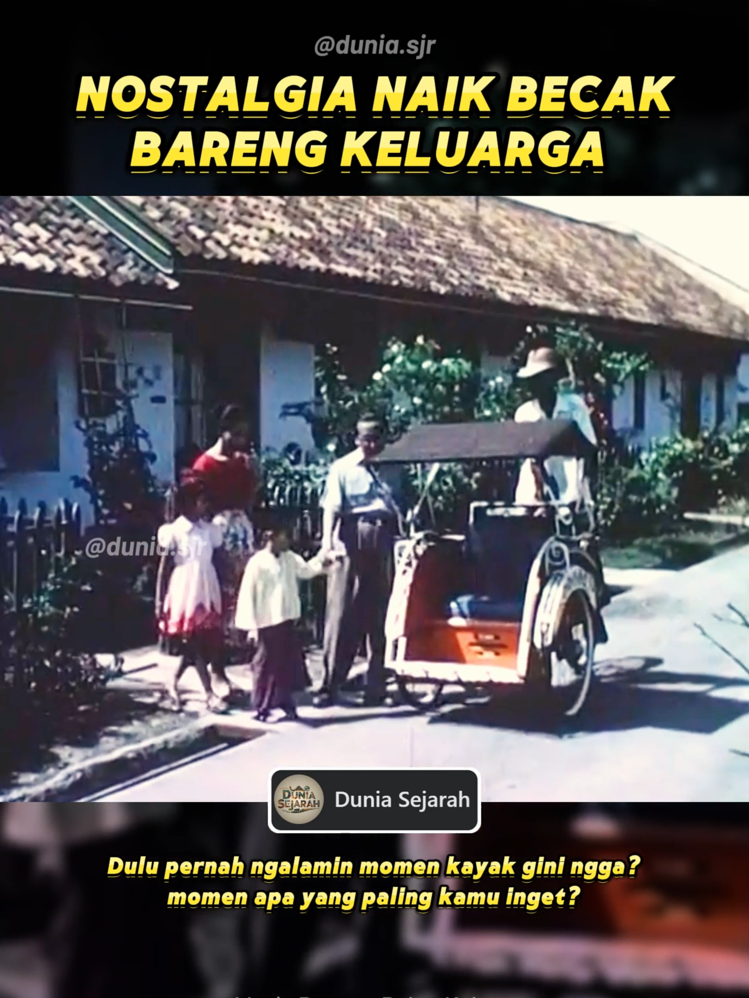 Naik becak bareng keluarga jadi salah satu momen seru yang membekas di hati. Pada era 70, 80, 90 hingga 2000-an, becak bukan hanya alat transportasi, tapi juga bagian dari kenangan masa kecil yang hangat dan penuh cerita. #Nostalgia #Becak #KenanganMasaKecil #Transportasi #TempoDulu #ZamanDulu #KenanganIndah #FYP
