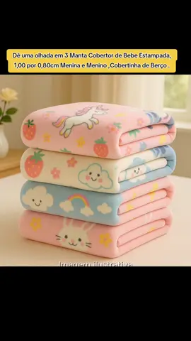 Dê uma olhada em 3 Manta Cobertor de Bebe Estampada 1,00 x 0,80m Menina e Menino Cobertinha de Berço por R$39,90. Compre na Shopee agora! https://s.shopee.com.br/4q646V6vkV