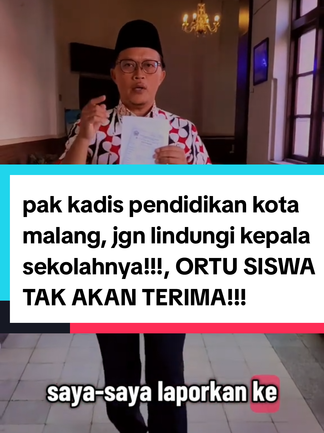 dinas pendidikan kota malang mohon di pantau kepala sekolah yg saya maksud, jgn dihentikan kasusnya, karena kami akan terus mengawal kasus itu #fyp #pemkotmalang #aremamalang #wargamalang #pungli @pakmbois.malang @emildardakk02 @khofifah.official @pemkot_malang @kompastvmalang @malangpos790 @malangrayamedia @metro_tv @malangtvofficial 