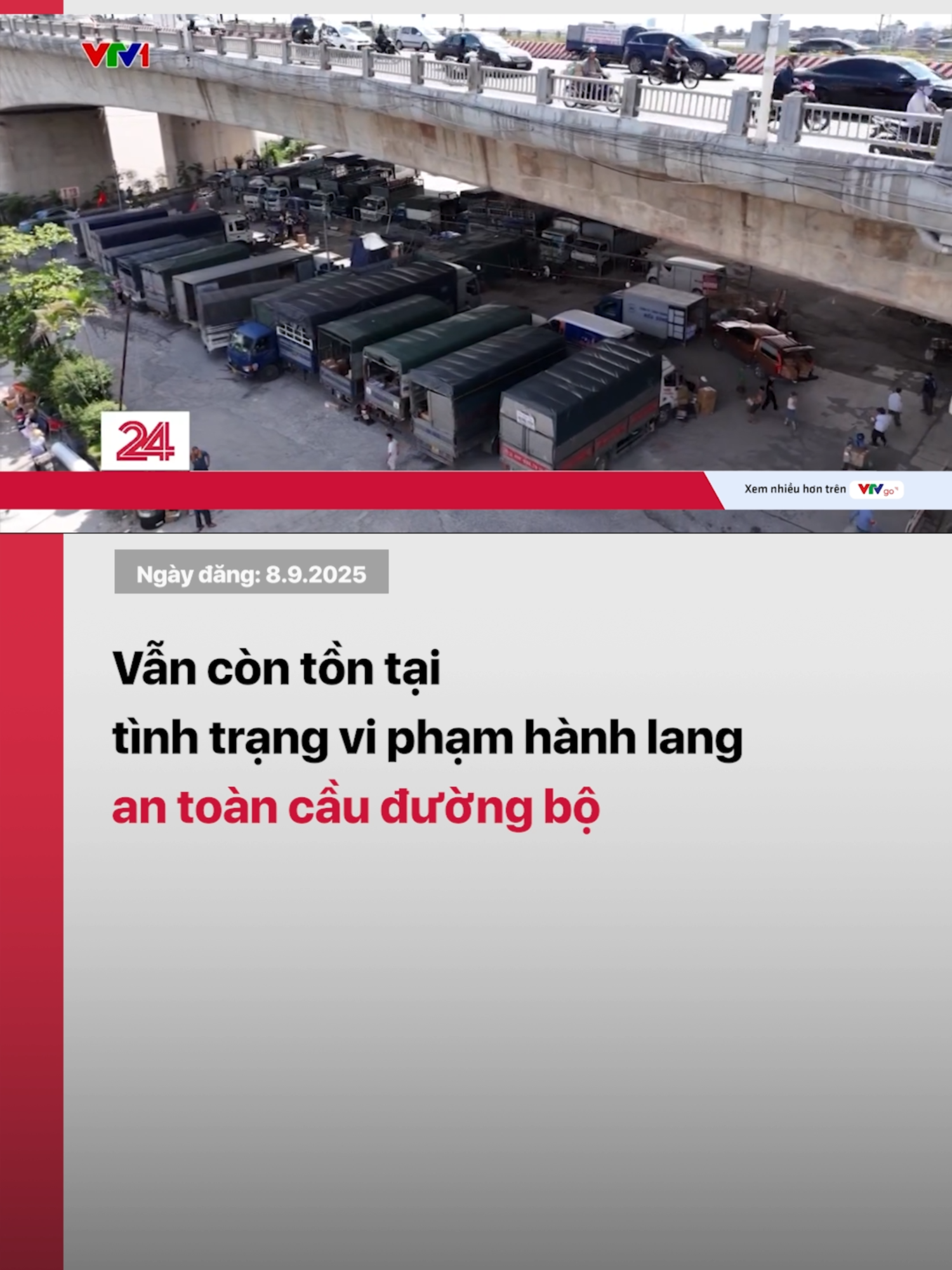 Vụ hỏa hoạn nghiêm trọng xảy ra tại bãi xe gầm cầu Vĩnh Tuy là lời cảnh báo về những thiếu sót trong công tác quản lý hành lang an toàn đường bộ, khi mà thực tế hiện nay những vi phạm này vẫn đang tồn tại gần những cây cầu lớn, cây cầu huyết mạch của Thành Phố Hà Nội. #vtv24 #vtvdigital #tiktoknews