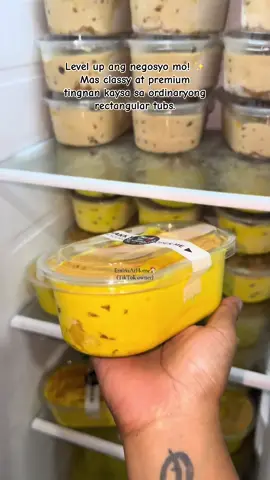 Level up ang negosyo mo! ✨ Mas classy at premium tingnan kaysa sa ordinaryong rectangular tubs. #ovalcontainer #500ml #business 