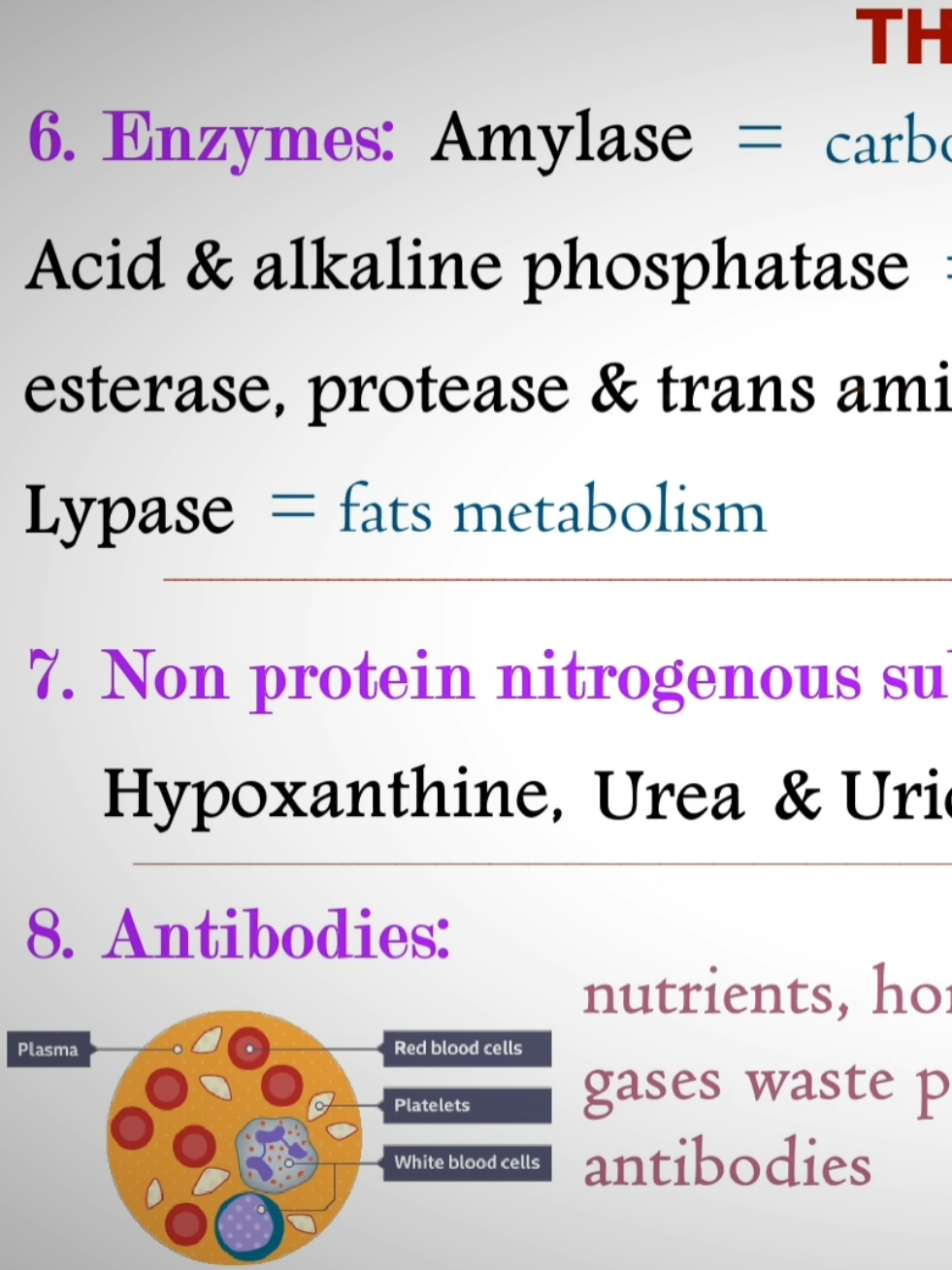 Enzymes, Nitrogenous Substances & Antibodies in Blood. #enzyme  #antibodies #blood #haematology #easymededhub 