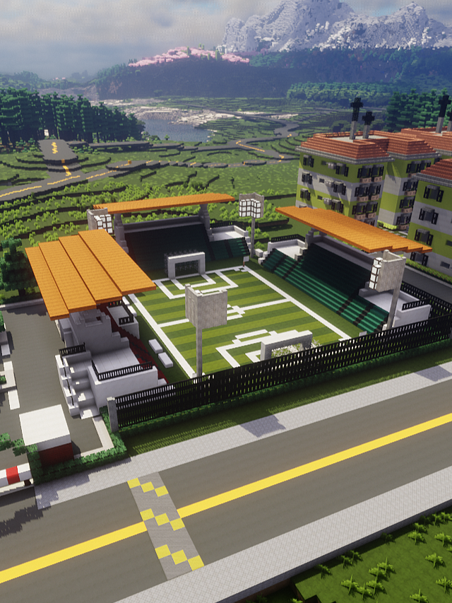 CONSTRUINDO UM ESTÁDIO PEQUENO NO MINECRAFT #timelapse #minecraftbuilding #Minecraft #stadium #Love #foryo #viralizarnotiktok