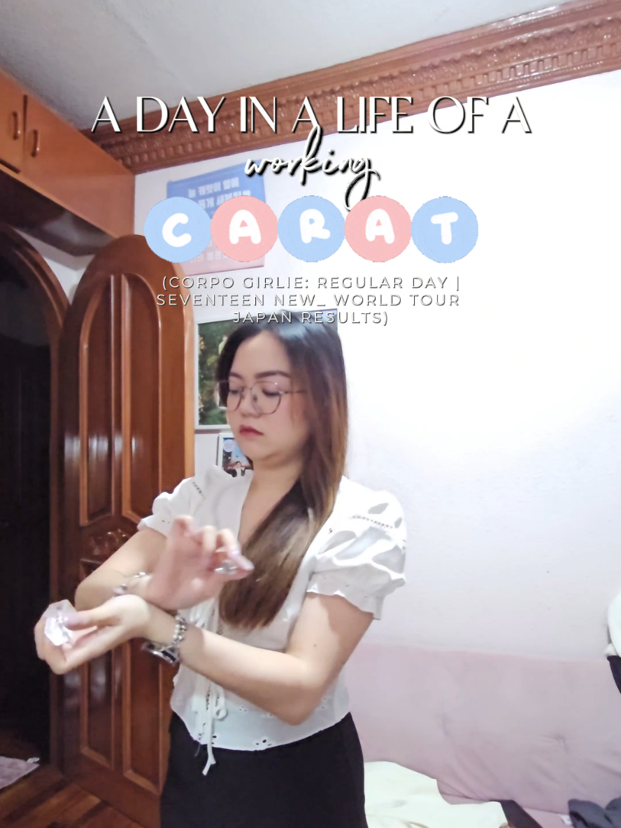 another a day in a life of your resident working carat girlie in the corpo world! 😂  it was the day when we checking our japan lottery results for the seventeen new_ world tour! 🥹💖