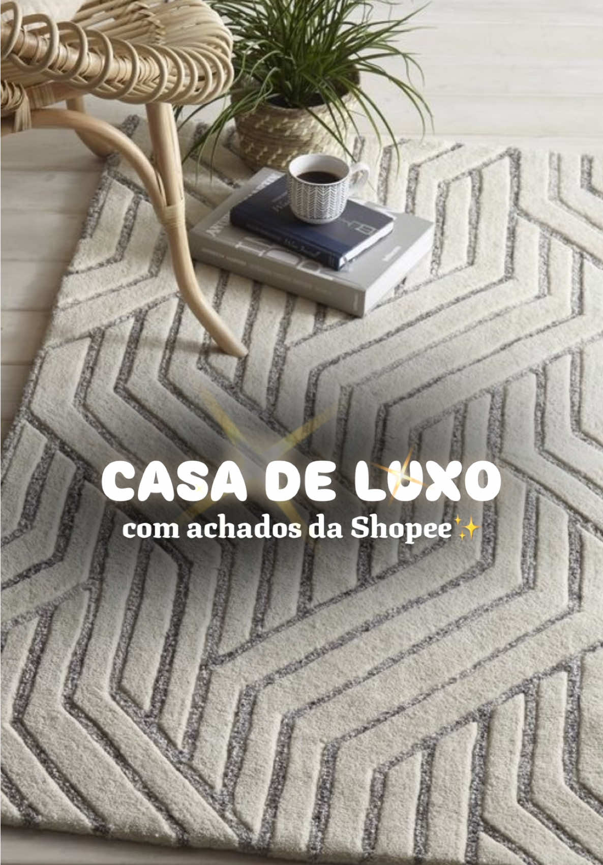O tapete que une conforto e sofisticação na medida certa 🛋️ #AcheiNaShopee #CompreiNaShopee #TapeteGeometrico #TapeteFelpudo #TapeteSala 